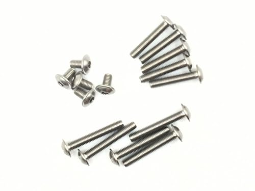 M2,5x14 ISO7380-2 Linsenkopfschrauben mit Flansch Edelstahl 304 Gewindeschraube rcbay 50 Stück M2,5 Innensechskant von rcbay