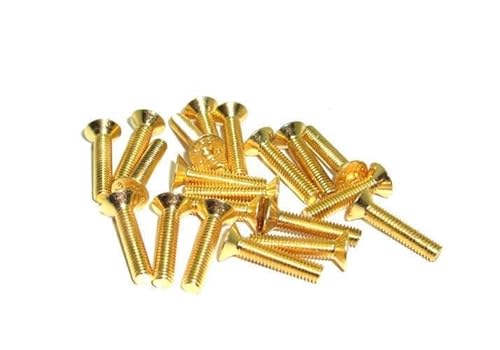 M3x14 DIN7991 goldene Senkkopfschraube Stahl 12,9 Titan Nitrid beschichtet 20 Stück rcbay M3 Innensechskant von rcbay