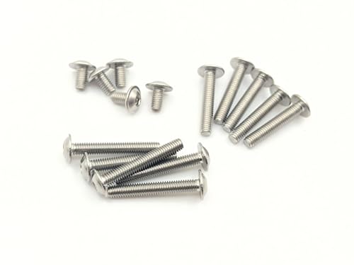 M3x16 ISO7380-2 Linsenkopfschrauben mit Flansch Edelstahl 304 Gewindeschraube rcbay 50 Stück M3 Innensechskant von rcbay