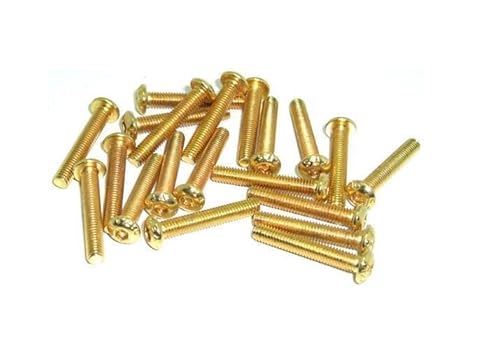M3x18 ISO7380 goldene Linsenkopfschraube Stahl 12,9 Titan Nitrid beschichtet 20 Stück rcbay M3 Innensechskant von rcbay
