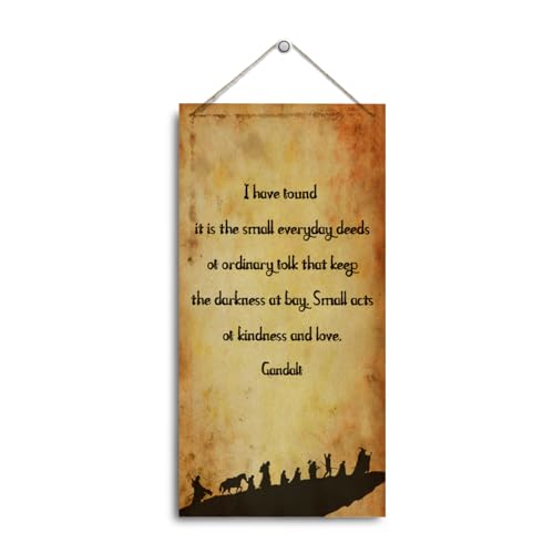 Inspirierendes Holzschild – Gandalf-Zitate "Small Deeds of Ordinary Folk Keep the Darkness At Bay" – dekoratives Wandschild zum Aufhängen für positive Wohn- und Wohnzimmerdekoration Inspirierendes Holzschild – Gandalf-Zitate "Small Deeds of Ordinary Folk Keep the Darkness At Bay" – dekoratives Wandschild zum Aufhängen für positive Wohn- und Wohnzimmerdekoration von rdejxgvl