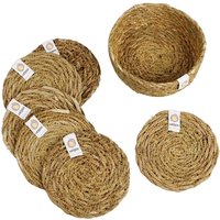 Seegras-Untersetzer mit Halter - 6er-Set - Natur Seegras-Untersetzer mit Halter - 6er-Set - Natur von reSpiin