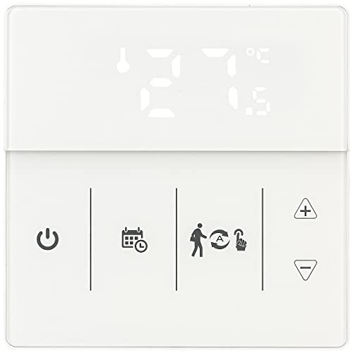 revolt Digital-Thermostat WLAN: 4er-Set WLAN-Fußbodenheizung-Thermostate mit App, weiß (Elektronisches Raumthermostat, Heizkörperthermostat Alexa, Infrarotheizung) von revolt