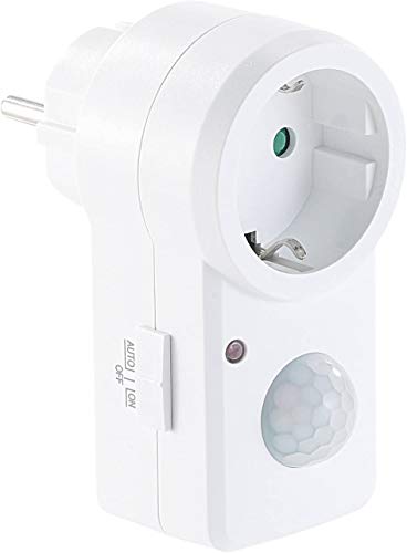 revolt Steckdose mit Sensor: Steckdose mit PIR-Bewegungsmelder, 1.200 Watt Schalt-Leistung (Stecker mit Bewegungsmelder, Steckdose Bewegungssensor, Dämmerungsschalter) von revolt