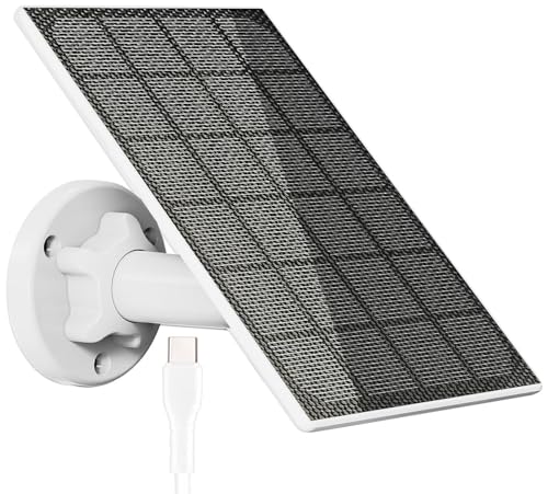 revolt Solarzelle: Solarpanel für Akku-IP-Kameras mit USB-C, 3 W, 5 V, IP65 (Kamera Solarpanel, Solarpanel mit USB c Anschluss, Überwachungskamera) von revolt