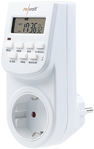 revolt Schaltuhr: Digitale Zeitschaltuhr mit LCD-Display, minutengenau, 140 Schaltzeiten (Digitale Schaltuhr, Zeitschaltuhr Minuten, einstellen) von revolt
