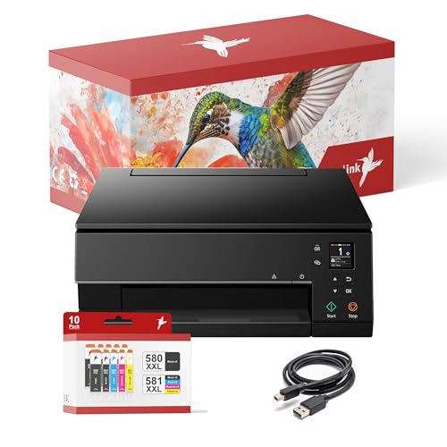 realink Bundle TS6350a Drucker (mit Scanner und Kopierer) mit 10 XXL Druckerpatronen von realink