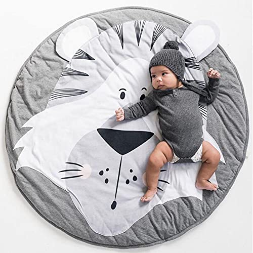 rebirthsame Baby Krabbeldecke Runde Spiel Matten Baumwolle Faltbare Baby Bodenmatte Baby Teppich Baumwolle Weiche Schlafteppich Cartoon Baby Spielmatte Krabbeldecke FüR Baby von rebirthsame