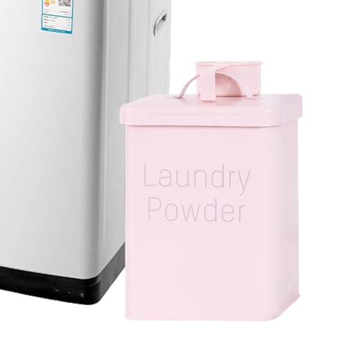 rebirthsame Waschpulver Box Mit Dosierlöffel 4L Metall Henkel Waschmittelbox Kunststoff Waschmittelbehälter Für Pulver Waschmitteldose von rebirthsame
