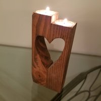 Rustikaler Herz-Ausschnitt Zurückgeforderter Hölzerner Kerzenhalter, Rustikales Hochzeits-Bevorzugungs-Hochzeits-Dekorations-Geschenk von reclaimedrecyclednyc