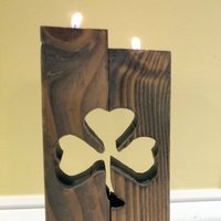 Rustikaler Kleeblatt Ausschnitt Altholz Teelicht Kerzenhalter Irish von reclaimedrecyclednyc