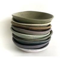 Keramik Dessert & Snack Schälchen. Handgebaute Steinzeug-Keramik. Auf Bestellung. Mehrere Farben. Matte Glasierte von redbarnpottery