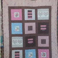 Sale Wunderschöne Handgemachte Wende Oversized Lap Quilt Mit Rosa Und Braun, Herzen Blumenquiltiert Herz Design von redbrickquilting
