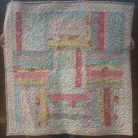 Shabby Chic Baby Quilt Stückweise Mit, Schöne Oase Von 3 Schwestern Für Moda Weiche Pastell Blumen Und Designs von redbrickquilting