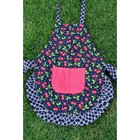 Verkauf Der Kirsche Print Reversible Kinderschürze von reddthreadds