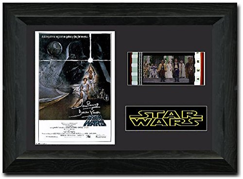 Star Wars (Krieg der Sterne): Folge IV – Eine neue Hoffnung: 35-mm-Filmstreifenstück, gerahmt und mit Autogramm von Darth Vader. von reelfilmcells