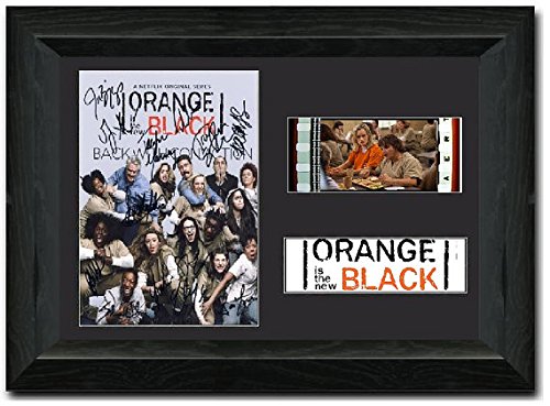 reelfilmcells Orange is The New Black, 35-mm-Film-Zelle-Display mit Autogramm, Tolles Sammlerstück S2, gerahmt von reelfilmcells