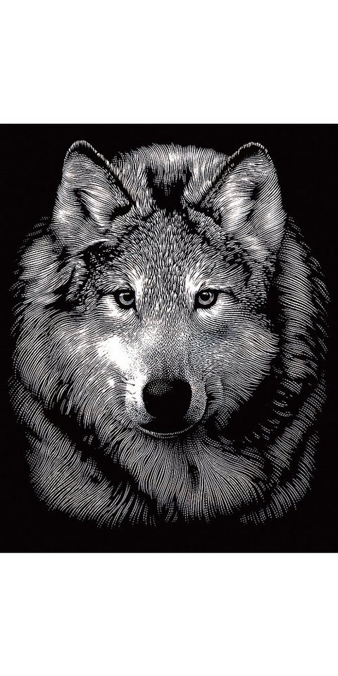 reeves Kunstdruck Wolf, 18 cm lang von reeves
