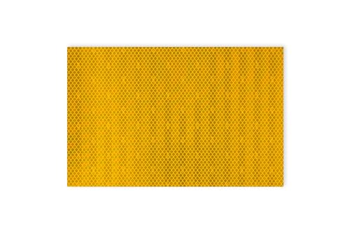 3M 3430 Engineer Grade Prismatic Reflexfolie - reflektierend RA1/C - selbstklebende Zuschnitte 297 x 210 mm (DIN A4) oder 420 x 297 mm (DIN A3) - (DIN A4, gelb) von reflecto