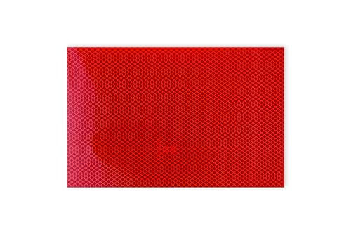 3M 4090 Diamond Grade - Reflexfolie RA3/C sehr stark reflektierend - selbstklebende Zuschnitte 297 x 210 mm (DIN A4) oder 420 x 297 mm (DIN A3) - (DIN A4, rot) von reflecto