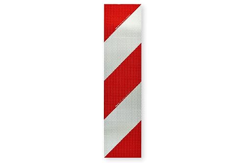 Orafol ORALITE Bakenfolie 5931M - Selbstklebende Reflexfolie rot weiß speziell für Baustellenbaken - RA2/C, 1000 x 246 mm - Bast-Zertifiziert (linksweisend) von reflecto