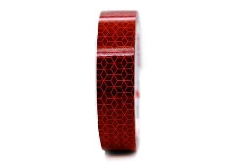 Orafol ORALITE VC 170 Universal Film Reflexband - reflektierendes Klebeband - Reflektorband – RA3/C (25 mm Breite, rot, 5 m Länge) von reflecto