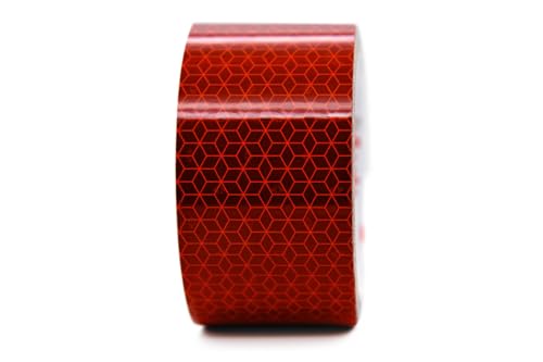 Orafol ORALITE VC 170 Universal Film Reflexband - reflektierendes Klebeband - Reflektorband – RA3/C (50 mm Breite, rot, 5 m Länge) von reflecto