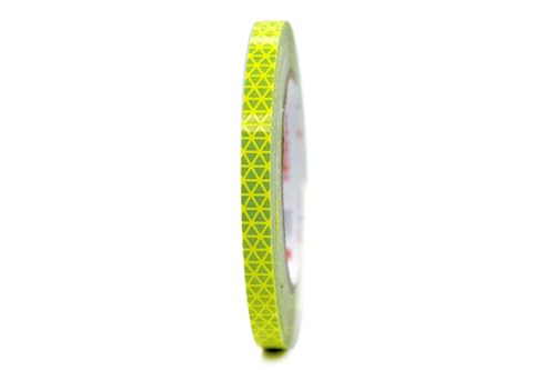 Orafol ORALITE VC 612 Flexibright Reflexband - reflektierendes Klebeband - RA2/C Reflektorband (10 mm Breite, fluor-lime, 10 m Länge) von reflecto