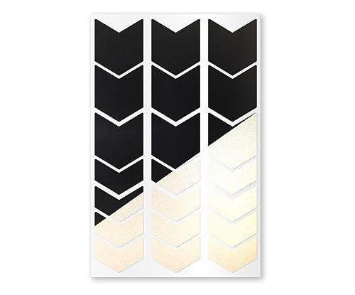 Reflektierende Aufkleber für Felgen - 21-teiliges Felgensticker Set Pfeile - Reflexsticker für Fahrrad (schwarz) von reflecto