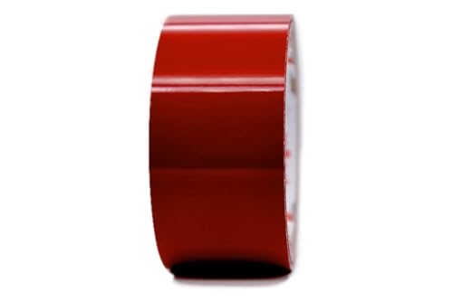 Reflektierendes Klebeband Orafol ORALITE 5600E - selbstklebendes Reflexband in verschiedenen Farben, Längen und Breiten (50 mm Breite, Rubinrot, 10 m Länge) von reflecto