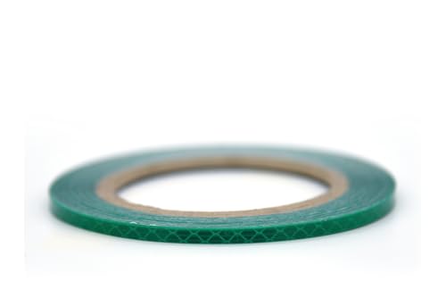 Reflexband 3930 High Intensity Prismatic (HIP) - reflektierendes Klebeband - RA2/C Reflektorband (5 mm Breite, grün, 10 m Länge) von reflecto
