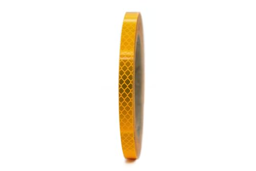 Reflexband 4080 - reflektierendes Klebeband - RA3/C Reflektorband - Fluorfarben (10 mm Breite, fluor-gelb, 5 m Länge) von reflecto
