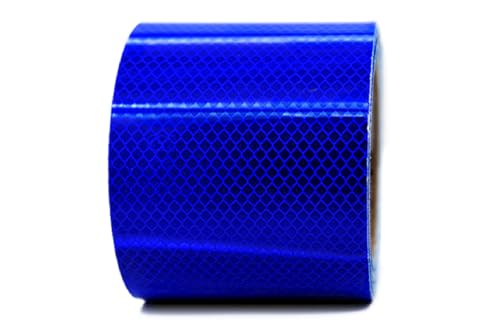 Reflexband 4090 Diamond Grade - reflektierendes Klebeband - RA3/C Reflektorband (100 mm Breite, blau, 5 m Länge) von reflecto
