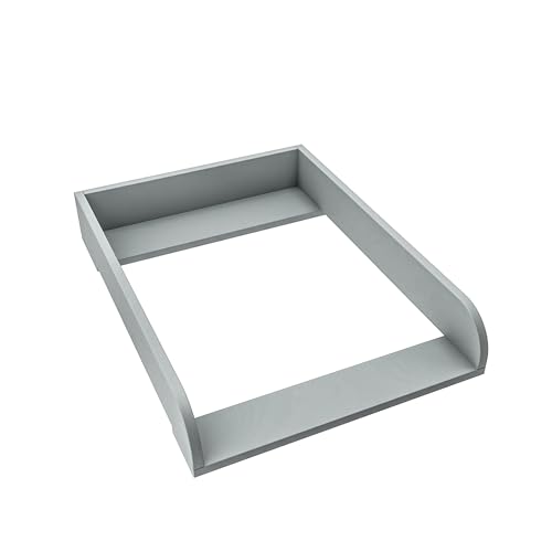 regalik Wickelaufsatz für Malm IKEA 72cm x 50cm - Abnehmbar Wickeltischaufsatz für Kommode in Asche - Abgeschlossen mit ABS Material 2mm mit Abgerundeten Frontplatten von regalik