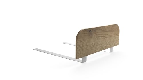 regalik Bettgitter Rausfallschutz Kinderbett 60x20 cm – Evoke Eiche – Stabile Absturzsicherung ohne Bohren – Bettschutzgitter aus Laminat – Einfache Montage unter der Matratze von regalik