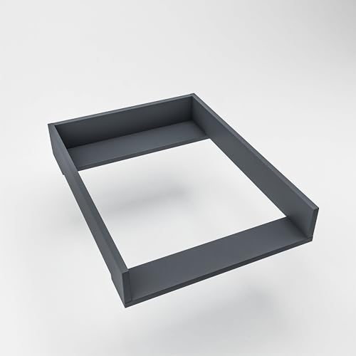 regalik Wickelaufsatz für Hemnes 500 IKEA 72cm x 50cm - Abnehmbar Wickeltischaufsatz für Kommode in Graphit - Abgeschlossen mit ABS Material 1mm von regalik