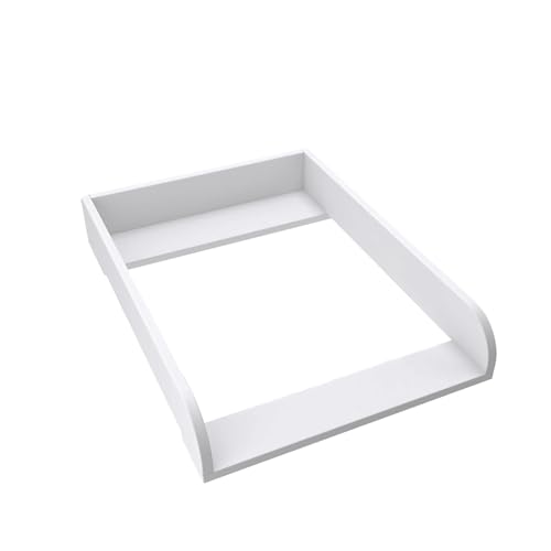 regalik Wickelaufsatz für Hemnes 500 IKEA 72cm x 50cm - Abnehmbar Wickeltischaufsatz für Kommode in Weiß - Abgeschlossen mit ABS Material 2mm mit Abgerundeten Frontplatten von regalik