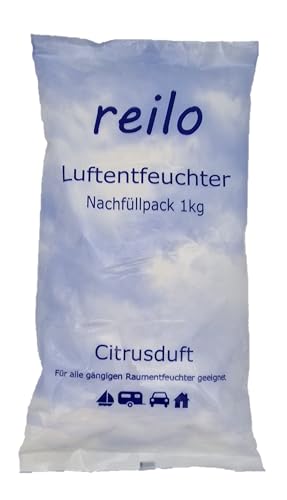 15x 1kg Ultra Power "Citrusduft" Luftentfeuchter Granulat im Vliesbeutel, Nachfüllpack für Raumentfeuchter - zum attraktiven Staffelpreis - von reilo