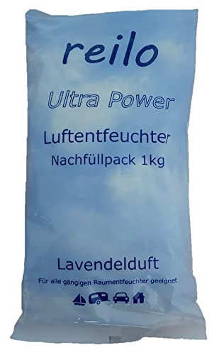 15x 1kg Ultra Power "Lavendelduft" Luftentfeuchter Granulat im Vliesbeutel, Nachfüllpack für Raumentfeuchter - zum attraktiven Staffelpreis - von reilo