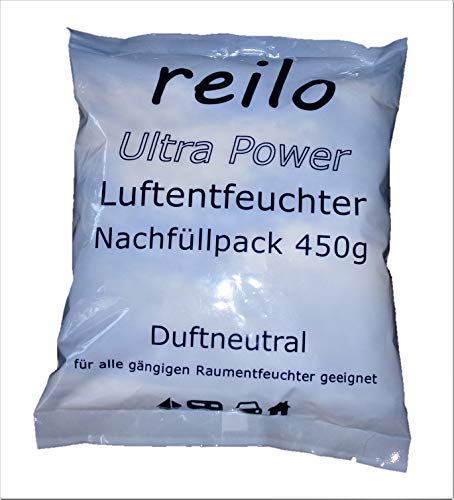 1x 450g Ultra Power Luftentfeuchter Raumentfeuchter Granulat (Calciumchlorid) im Vliesbeutel, Nachfüllpack - zum Staffelpreis … von reilo