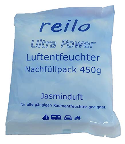 48x 450g Ultra Power "Jasminduft" Luftentfeuchter Granulat Flakes im Vliesbeutel - Nachfüllpacks zum Staffelpreis von reilo