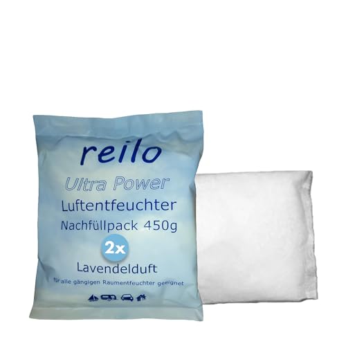 reilo 2x 450g Lavendelduft Luftentfeuchter Granulat, Raumluftentfeuchter im Vliesbeutel, Nachfüllpacks für gängige Entfeuchterboxen, Lufttrockner für Wohnraum, Schlafzimmer, Keller reilo 2x 450g Lavendelduft Luftentfeuchter Granulat, Raumluftentfeuchter im Vliesbeutel, Nachfüllpacks für gängige Entfeuchterboxen, Lufttrockner für Wohnraum, Schlafzimmer, Keller von reilo