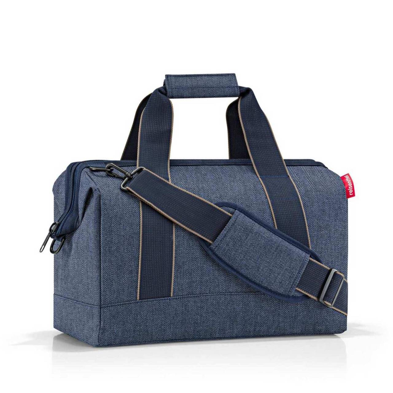 reisenthel Reisetasche allrounder M herringbone blau MS4113 von reisenthel