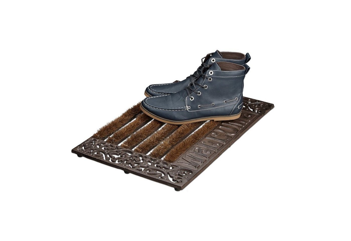 Fußmatte Fußabtreter Gusseisen, relaxdays, Höhe: 40 mm, D von relaxdays