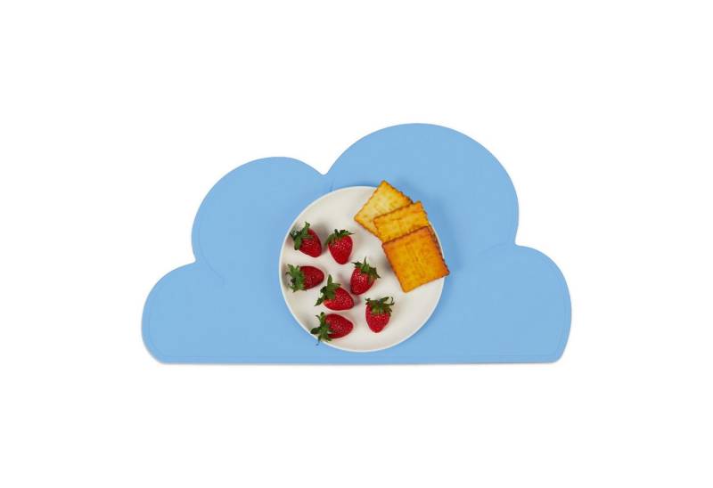 relaxdays Platzset Platzdeckchen für Kinder in Wolkenform, (1-St), Hellblau von relaxdays