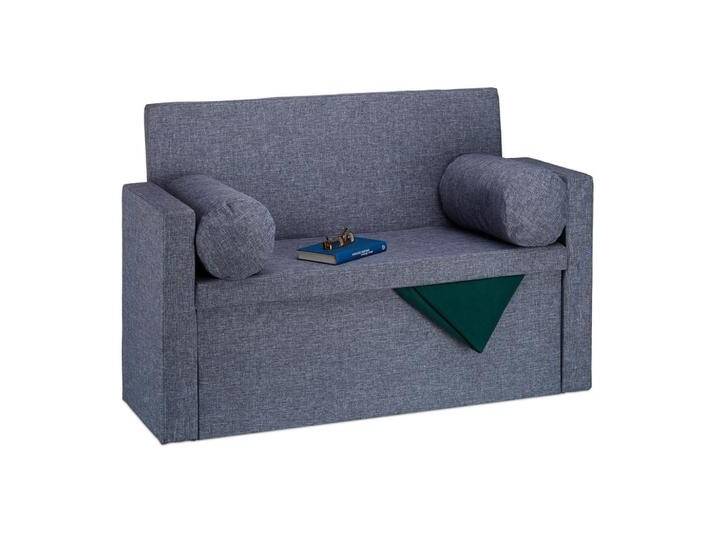 Relaxdays SITZBANK, Anthrazit, 115x75x47 cm, Wohnzimmer, Hocker, Sitzhocker von relaxdays