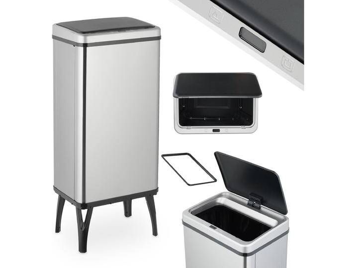 Relaxdays Sensor-Mülleimer, Abfalleimer, Silber Relaxdays Sensor-Mülleimer, Abfalleimer, Silber von relaxdays