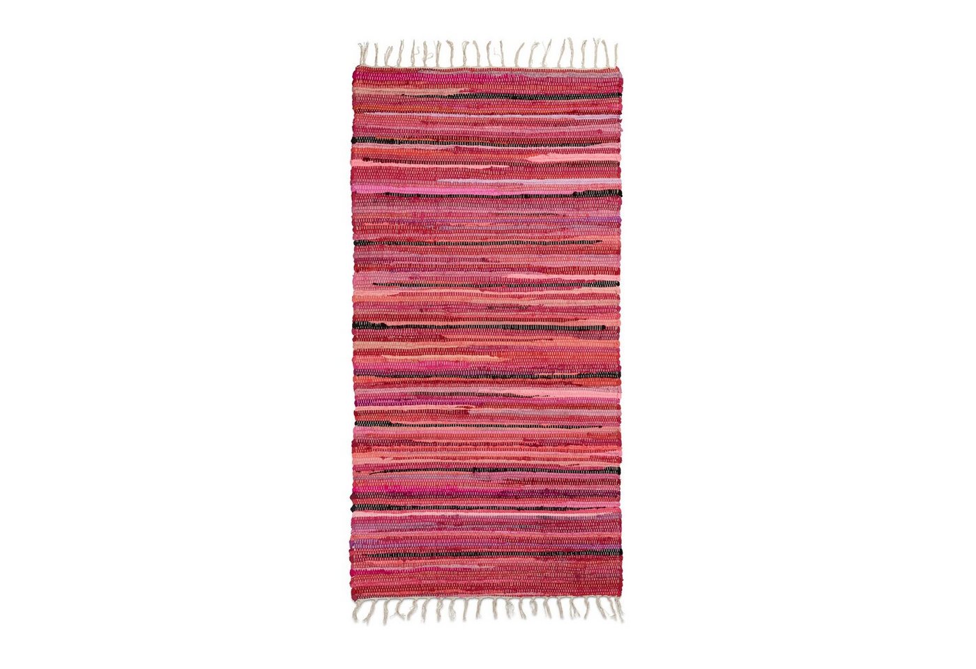 Teppich Flickenteppich mehrfarbig, relaxdays, Höhe: 10 mm, Rot von relaxdays
