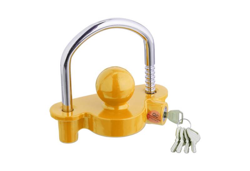 relaxdays Anhängerschloss mit 5 Schlüssel (1-tlg), gelb von relaxdays
