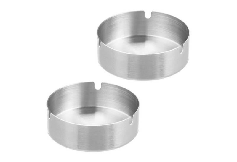 relaxdays Aschenbecher Edelstahl 2er Set von relaxdays